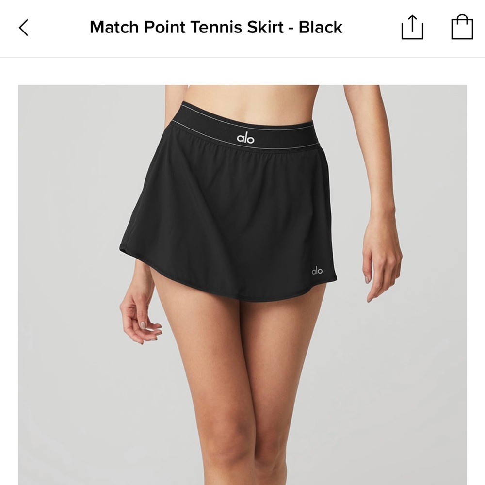 Alo Yoga Match Point Tennis Skirt - Black